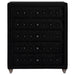 Deanna 5-drawer Bedroom Chest Black - Walo Furniture 