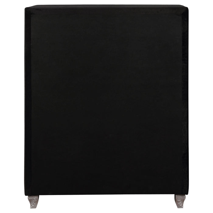 Deanna 5-drawer Bedroom Chest Black - Walo Furniture 