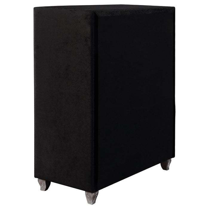 Deanna 5-drawer Bedroom Chest Black - Walo Furniture 