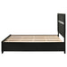 Miranda 51-inch Wood Full Storage Panel Bed Black - Walo Furniture 