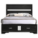 Miranda 51-inch Wood Full Storage Panel Bed Black - Walo Furniture 