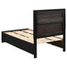 Miranda 51-inch Wood Twin Storage Panel Bed Black - Walo Furniture 