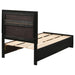 Miranda 51-inch Wood Twin Storage Panel Bed Black - Walo Furniture 