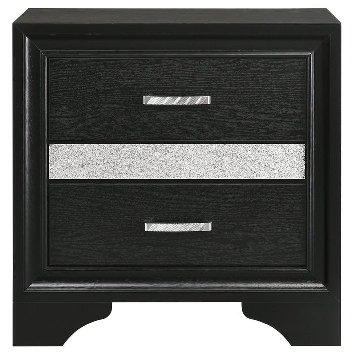 Miranda 2-drawer Nightstand Black - Walo Furniture 