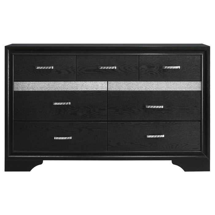 Miranda 7-drawer Dresser Black - Walo Furniture 