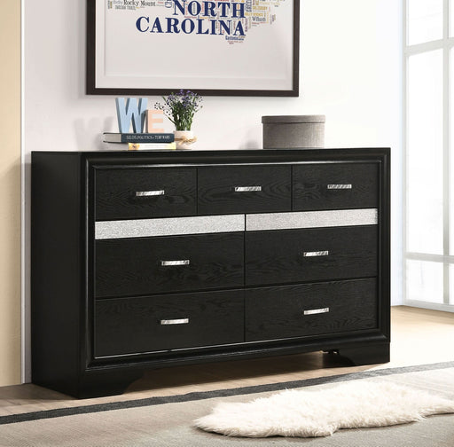 Miranda 7-drawer Dresser Black - Walo Furniture 