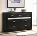 Miranda 7-drawer Dresser Black - Walo Furniture 