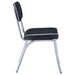 Retro Upholstered Dining Side Chair Black (Set of 2) - Walo Furniture 