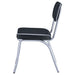 Retro Upholstered Dining Side Chair Black (Set of 2) - Walo Furniture 