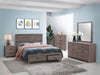 Brantford Wood Eastern King Storage Panel Bed Barrel Oak - Walo Furniture 