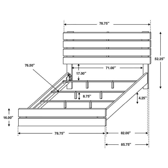 Brantford Wood Eastern King Panel Bed Barrel Oak - Walo Furniture 