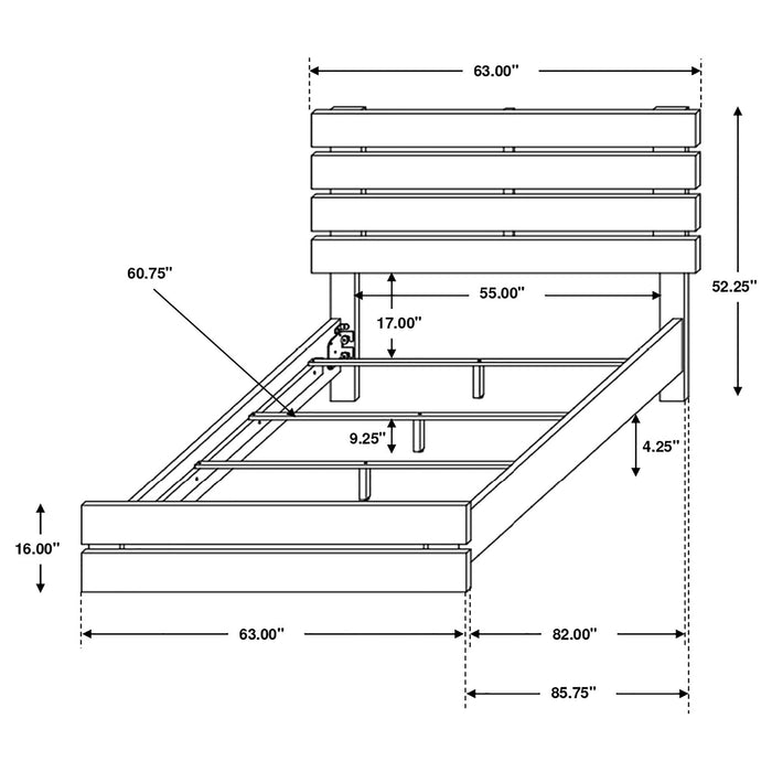 Brantford Wood Queen Panel Bed Barrel Oak - Walo Furniture 