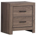 Brantford 2-drawer Nightstand Barrel Oak - Walo Furniture 