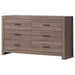 Brantford 6-drawer Dresser Barrel Oak - Walo Furniture 