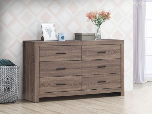 Brantford 6-drawer Dresser Barrel Oak - Walo Furniture 