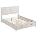 Brantford Wood Eastern King Storage Panel Bed Coastal White - Walo Furniture 