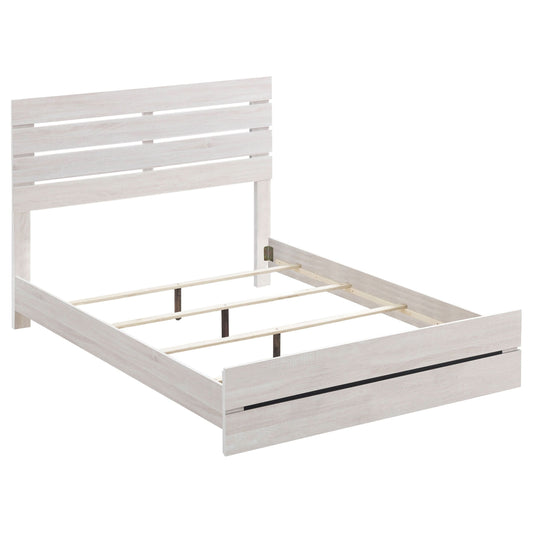 Brantford Wood Eastern King Panel Bed Coastal White - Walo Furniture 