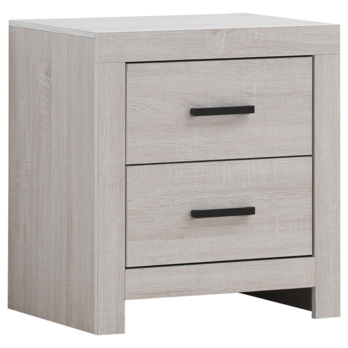 Brantford 2-drawer Nightstand Coastal White - Walo Furniture 