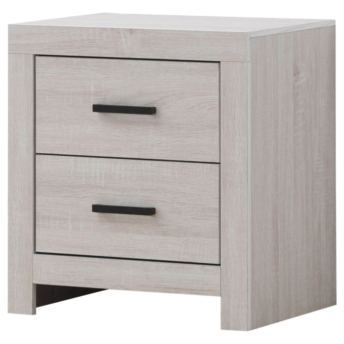 Brantford 2-drawer Nightstand Coastal White - Walo Furniture 