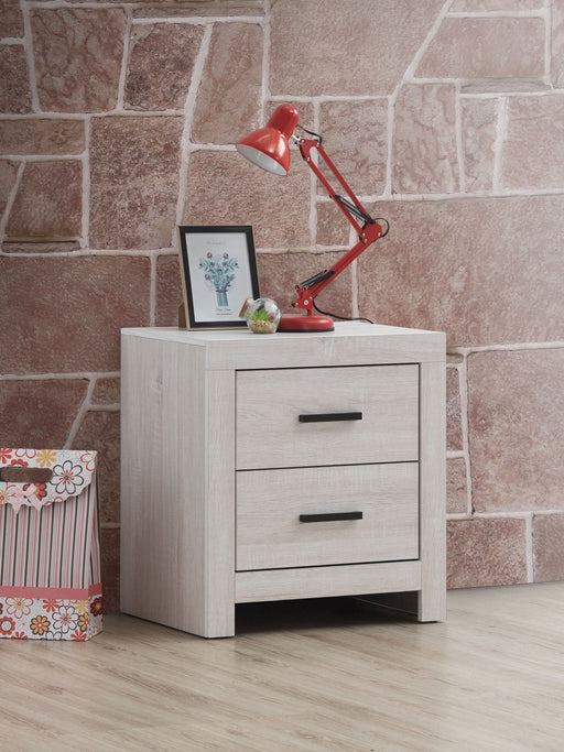 Brantford 2-drawer Nightstand Coastal White - Walo Furniture 