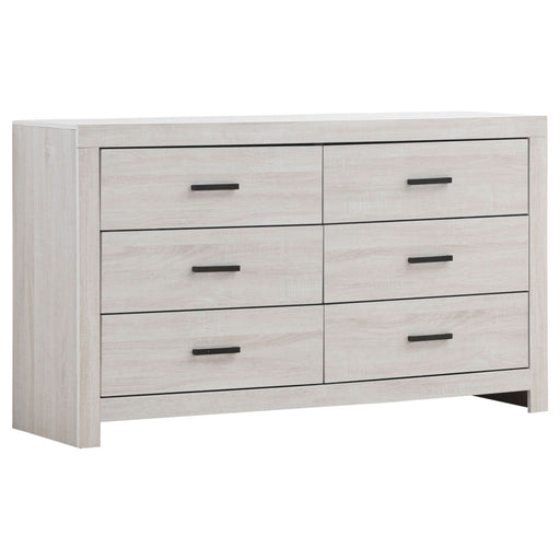 Brantford 6-drawer Dresser Coastal White - Walo Furniture 