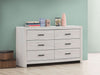 Brantford 6-drawer Dresser Coastal White - Walo Furniture 