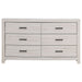 Brantford 6-drawer Dresser Coastal White - Walo Furniture 