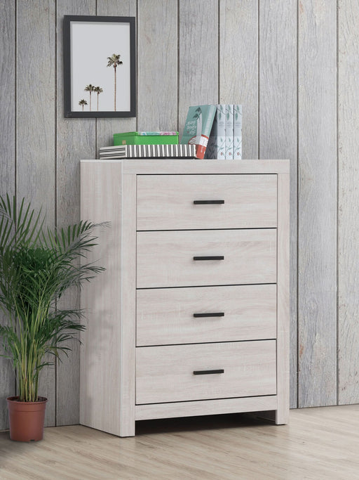 Brantford 4-drawer Bedroom Chest Coastal White - Walo Furniture 