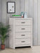 Brantford 4-drawer Bedroom Chest Coastal White - Walo Furniture 