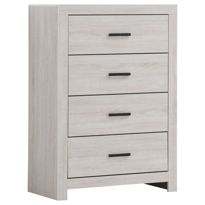 Brantford 4-drawer Bedroom Chest Coastal White - Walo Furniture 