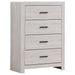 Brantford 4-drawer Bedroom Chest Coastal White - Walo Furniture 