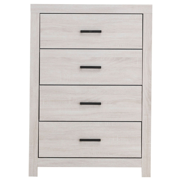 Brantford 4-drawer Bedroom Chest Coastal White - Walo Furniture 