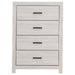 Brantford 4-drawer Bedroom Chest Coastal White - Walo Furniture 