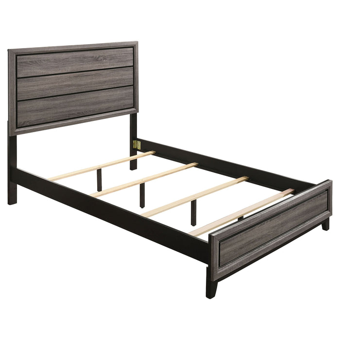 Watson Wood Full Panel Bed Grey Oak - Walo Furniture 