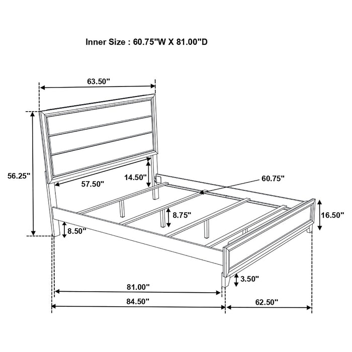 Watson Wood Queen Panel Bed Grey Oak - Walo Furniture 