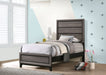 Watson Wood Twin Panel Bed Grey Oak - Walo Furniture 