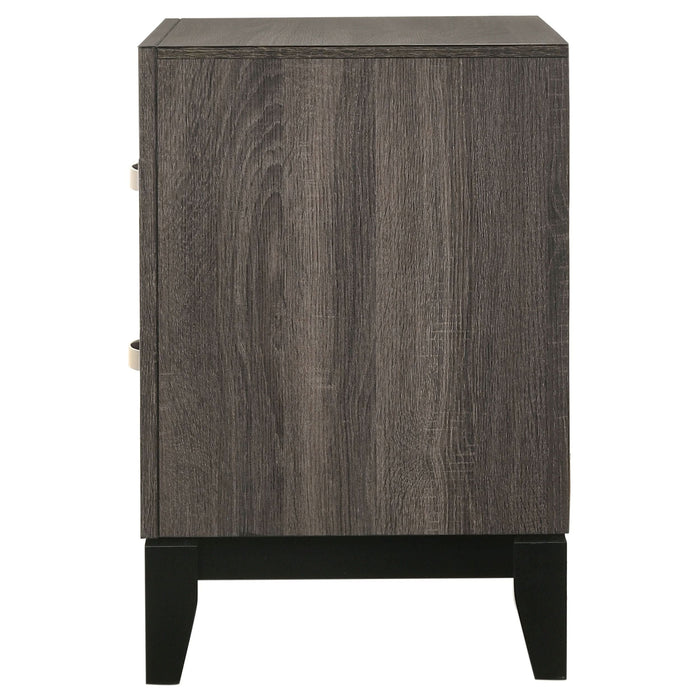 Watson 2-drawer Nightstand Grey Oak - Walo Furniture 