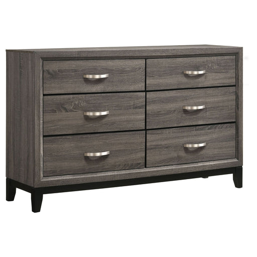 Watson 6-drawer Dresser Grey Oak - Walo Furniture 