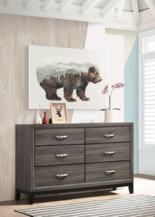 Watson 6-drawer Dresser Grey Oak - Walo Furniture 