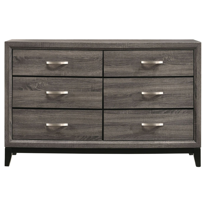 Watson 6-drawer Dresser Grey Oak - Walo Furniture 