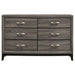 Watson 6-drawer Dresser Grey Oak - Walo Furniture 