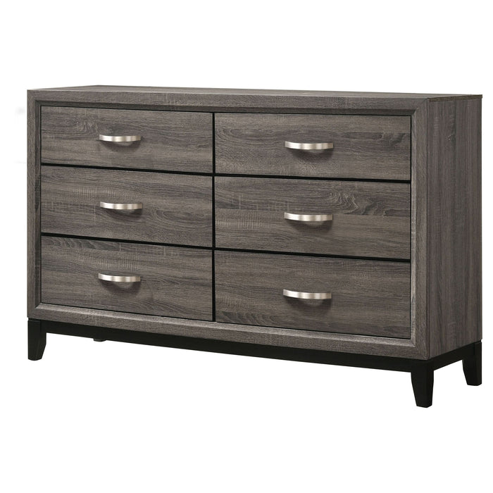 Watson 6-drawer Dresser Grey Oak - Walo Furniture 