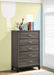 Watson 5-drawer Bedroom Chest Grey Oak - Walo Furniture 