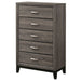 Watson 5-drawer Bedroom Chest Grey Oak - Walo Furniture 