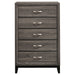 Watson 5-drawer Bedroom Chest Grey Oak - Walo Furniture 