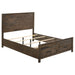 Woodmont Eastern King Storage Bed Rustic Golden Brown - Walo Furniture 