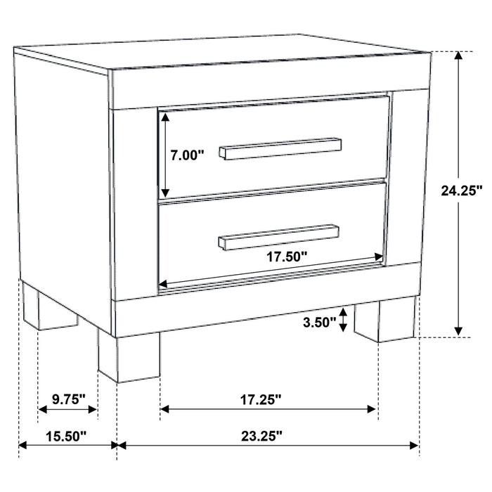 Woodmont 2-drawer Nightstand Rustic Golden Brown - Walo Furniture 