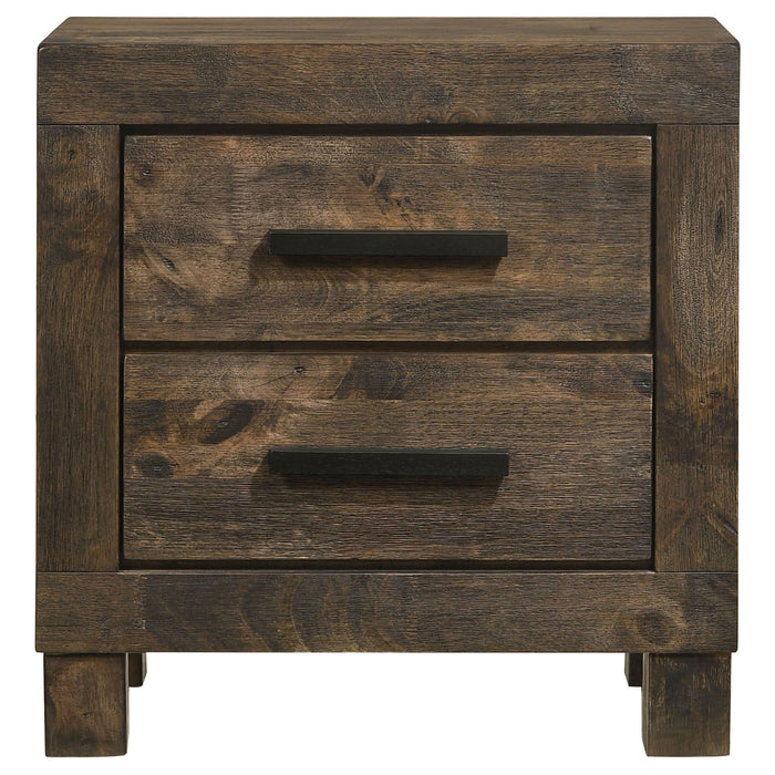 Woodmont 2-drawer Nightstand Rustic Golden Brown - Walo Furniture 