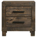 Woodmont 2-drawer Nightstand Rustic Golden Brown - Walo Furniture 