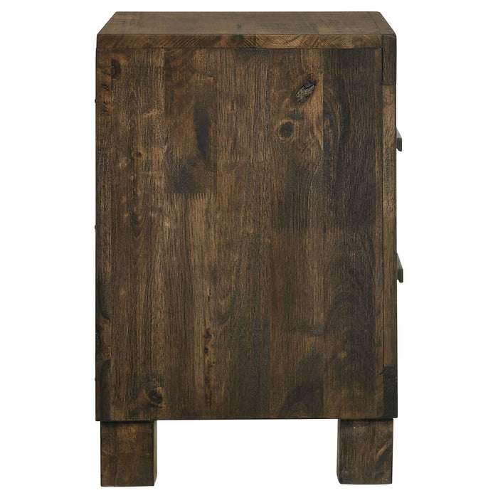 Woodmont 2-drawer Nightstand Rustic Golden Brown - Walo Furniture 